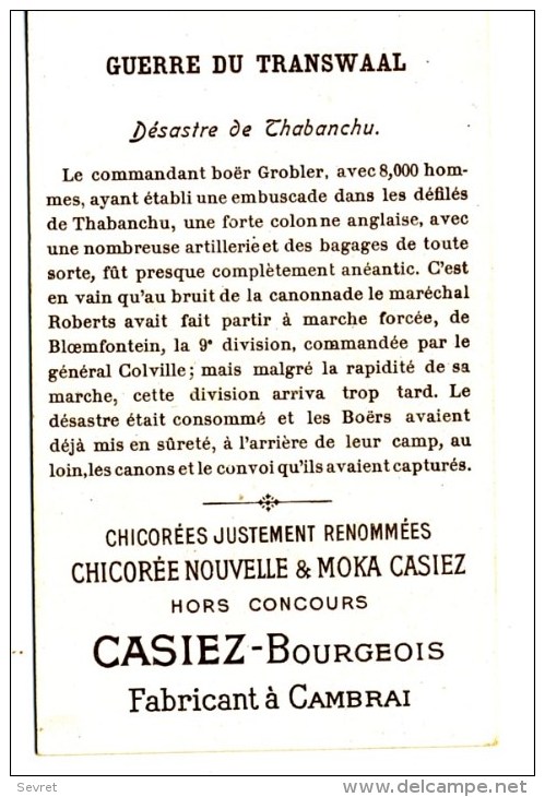 CHICOREE   CASIEZ   - Guerre Du Transwaal - Désastre De Thabanchu 30 Mars 1900. - Autres & Non Classés