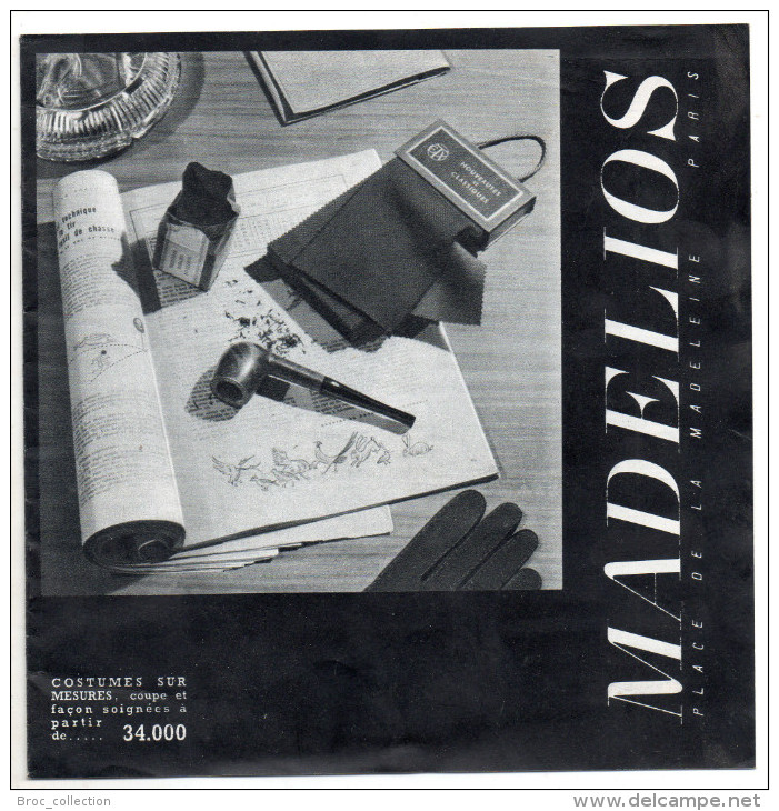 Catalogue Madelios, Vêtements Et Accéssoires Pour Hommes, Place De La Madeleine, Paris, Mode, Manteaux, Cravates... - Literature