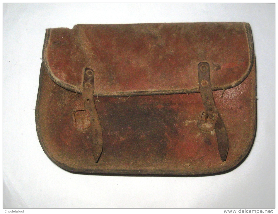 Sacoche En Cuir Maquisard Résistant Ww2 1940-1945 - 1939-45