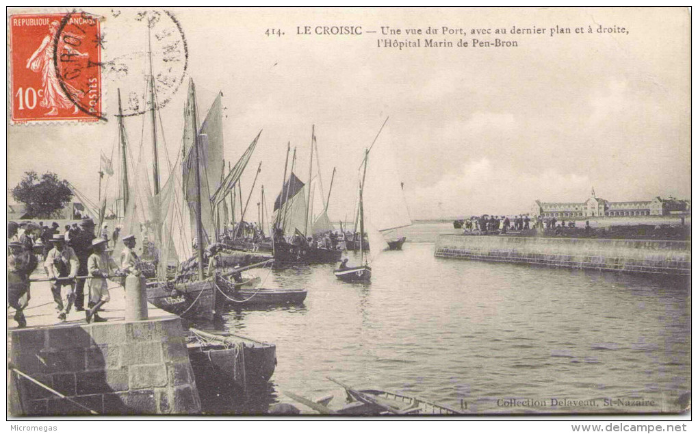 LE CROISIC - Une Vue Du Port, Avec Au Dernier Plan Et à Droite L'Hôpital Marin De Pen-Bron - Le Croisic