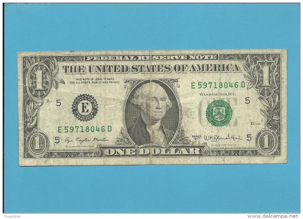 U. S. A. - 1 DOLLAR - 1977 - Pick 462a - BANK OF RICHMOND - VIRGINIA - Federal Reserve Notes (1928-...)