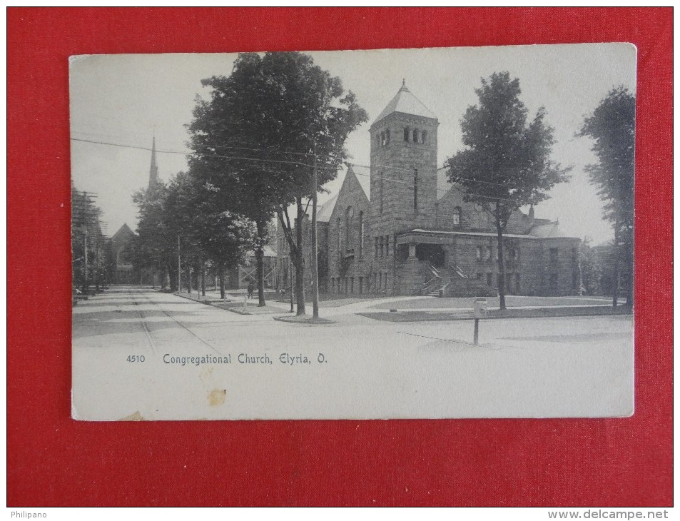 Rotograph ---- Elyria Ohio Congregational Church   Not Mailed  -ref 1166 - Autres & Non Classés