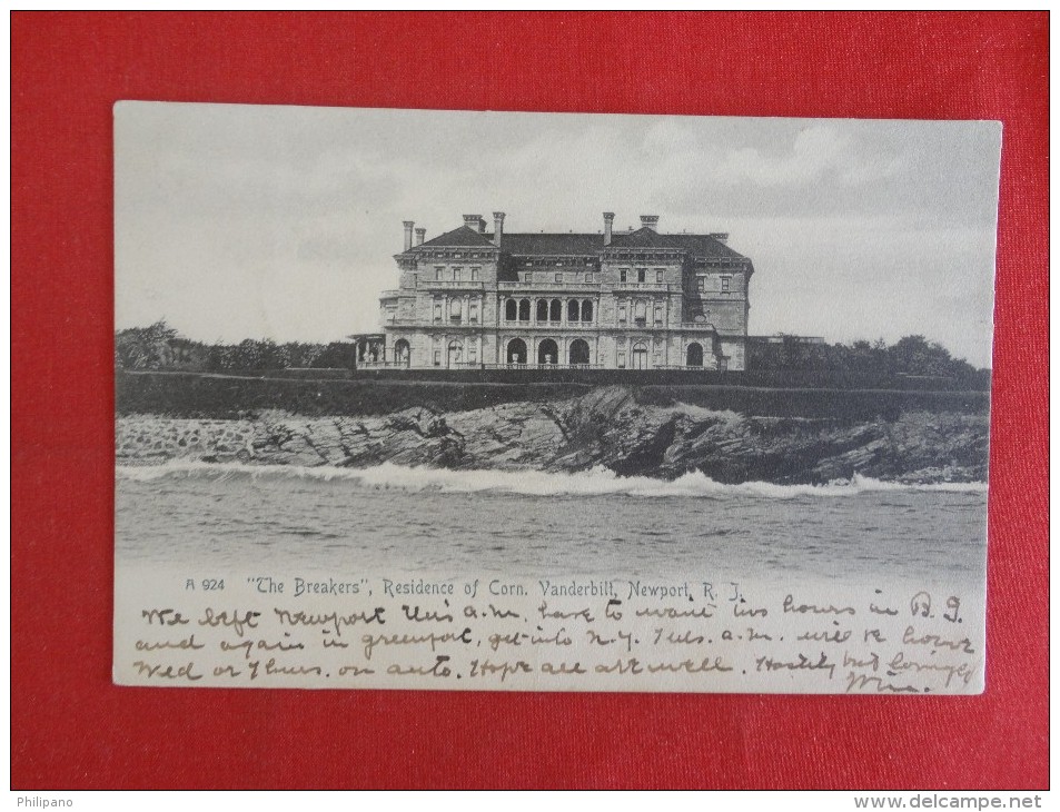 Rotograph ---- Rhode Island > Newport  Residence Of Corn Vanderbilt 1905 Cancel   -ref 1166 - Newport