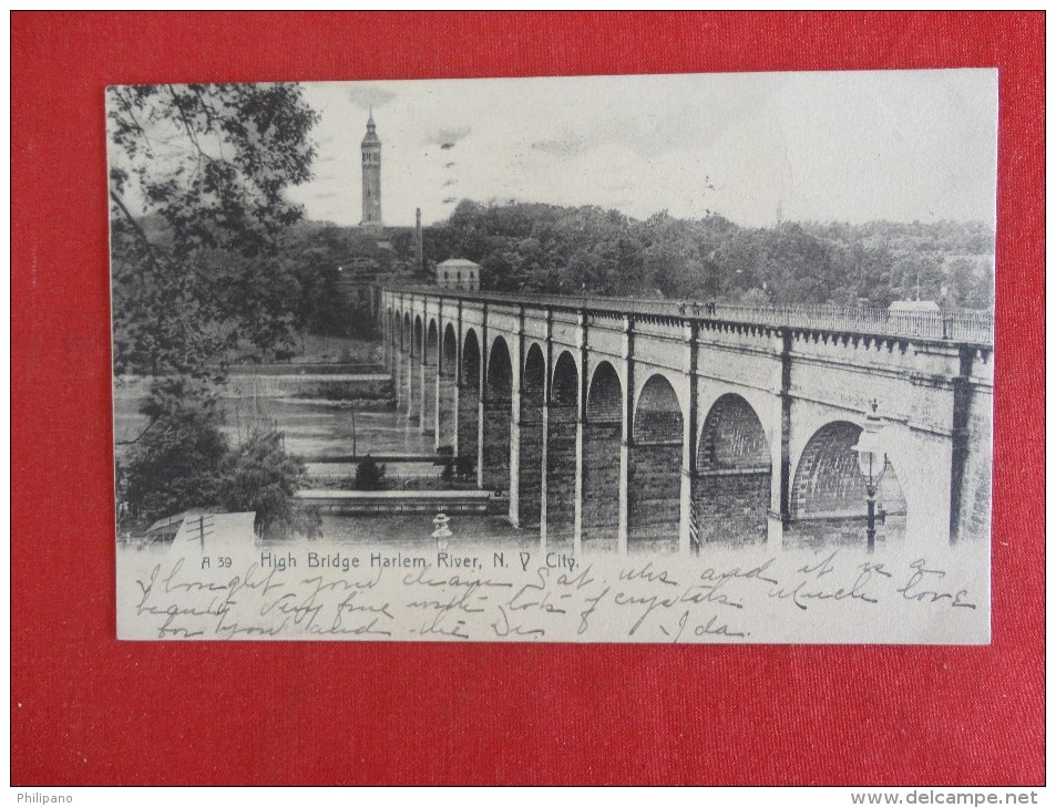 Rotograph ---- - New York > New York City > Manhattan High Bridge Harlem River 1907 Cancel   -ref 1166 - Manhattan