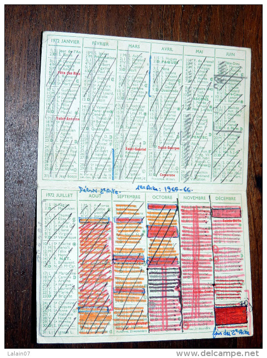 Calendrier LEGION ETRANGERE 1972 , Poste D' Information De Bordeaux - Klein Formaat: 1971-80