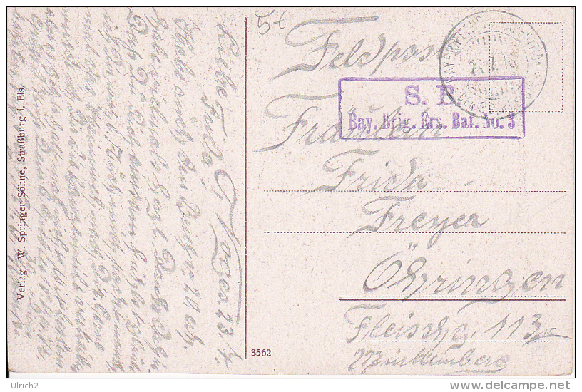 CPA Bärenthal (Lothringen) - Feldpost - Poste Militaire - "S.B. Bay. Brig. Ers. Bat. No. 3"   - 1916 (0329) - Lothringen