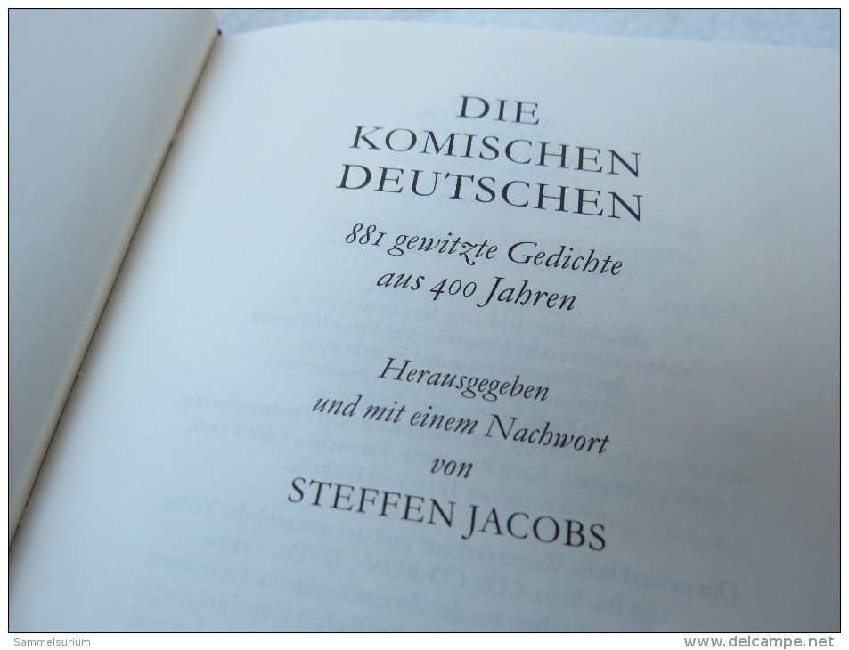 Steffen Jacobs "Die Komischen Deutschen" 881 Gewitzte Gedichte Aus 400 Jahren - Humour