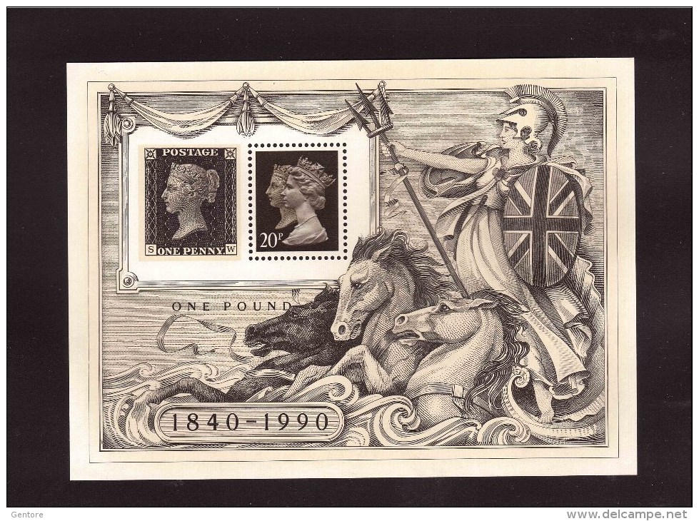 GREAT BRITAIN  1990  Penny Black 150° Anniversary Michel Cat  N°   Block  6   Absolutely MNH ** - Neufs