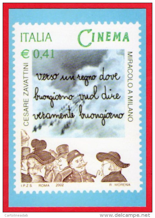 [MD0144] RIPRODUZIONE FRANCOBOLLO CENTENARIO DEL CINEMA - CON ANNULLO GIORNO DI EMISSIONE 10.5.2002 - Altri & Non Classificati