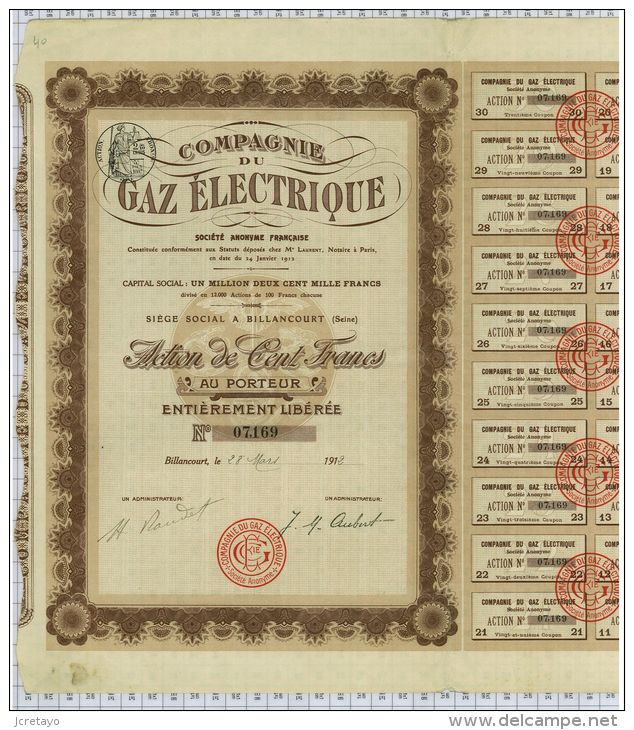 Cie Du Gaz Electrique à Billancourt - Electricité & Gaz