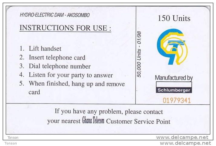 Ghana, GHA-C-11 /01.98, Akosombo Dam, 2 Scans. - Ghana