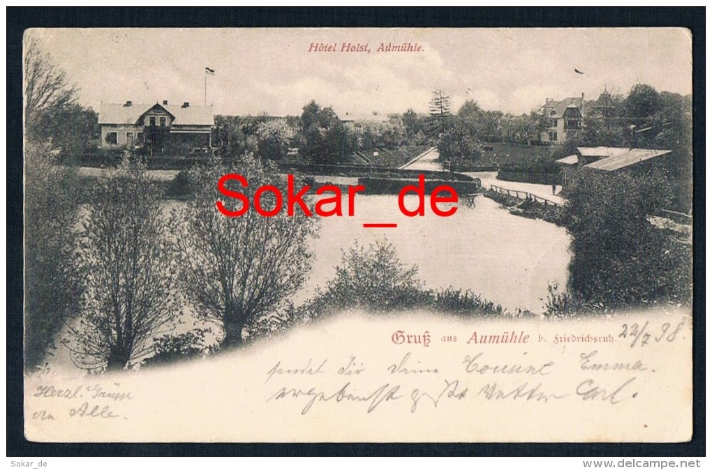 AK Aumühle B. Friedrichsruh 1898, Herzugtum Lauenburg, Hotel Holst, Schleswig-Holstein - Friedrichsruh