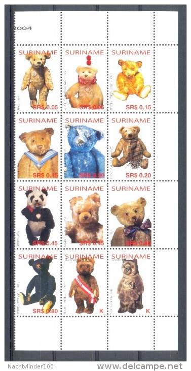 Mop1239b POPPEN TEDDYBEER DOLLS TEDDYBEARS PUPPEN SURINAME 2004 PF/MNH - Puppen