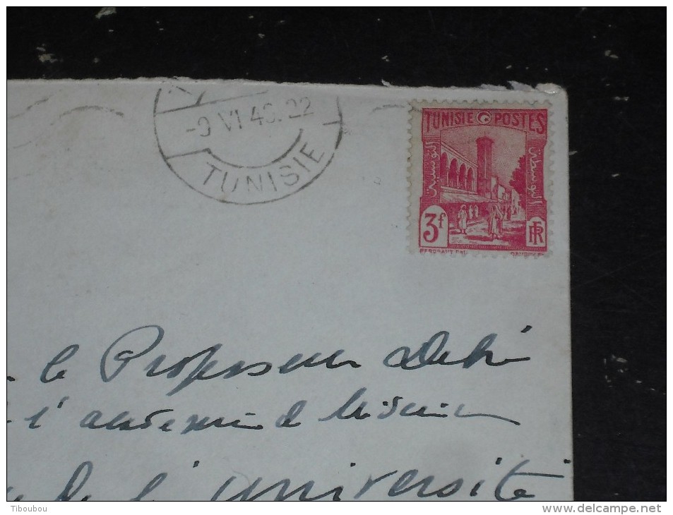 LETTRE TUNISIE AVEC YT 285 - MOSQUEE HALFAOUINE TUNIS - - Storia Postale