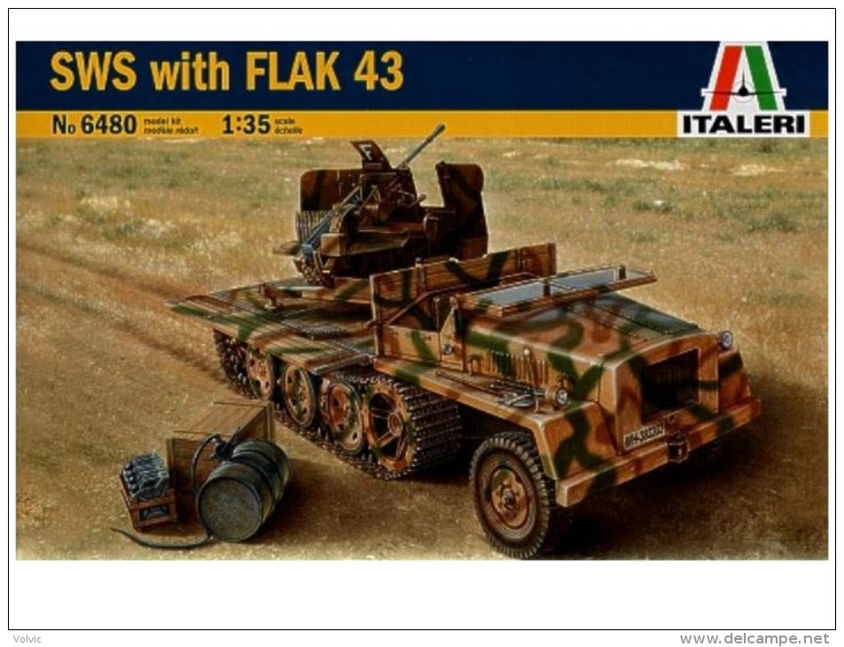 - ITALERI - Maquette SWS With Flak 43 - 1/35°- Réf 6480 - Véhicules Militaires
