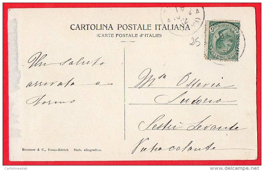 [DC6132] LAGO MAGGIORE - STRESA - PORTO E CORSO RE UMBERTO I - Viaggiata - Old Postcard - Verbania