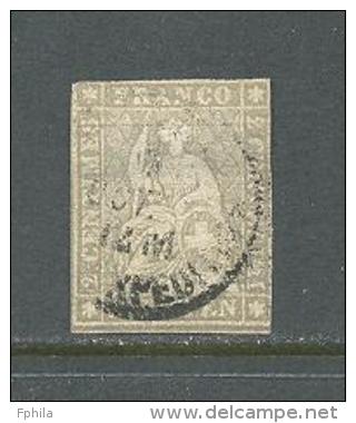 1862 SWITZERLAND 2RP. (MAT) GREY MICHEL: 19 USED - Oblitérés