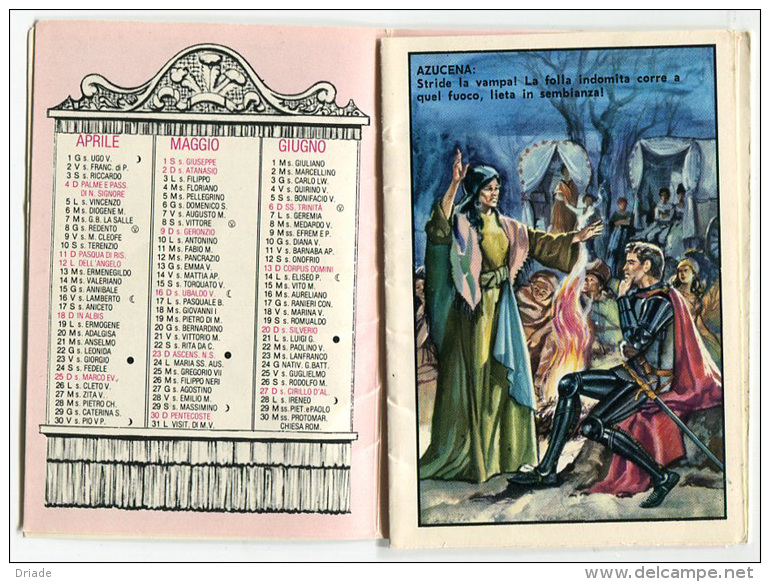 CALENDARIETTO DA BARBIERE IL TROVATORE ANNO 1982 CALENDRIER - Formato Piccolo : 1981-90