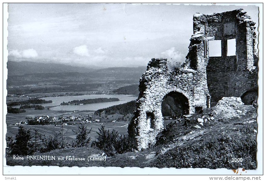 AK KÄRNTEN FAAK AM SEE  FINKENSTEIN RUINE VERLAG : WIEN,OLD POSTCARD - Faakersee-Orte