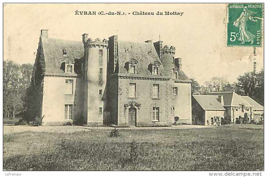 Cotes D Armor - Ref C172- Evran - Chateau Du Mottay - Carte Bon Etat  - - Evran