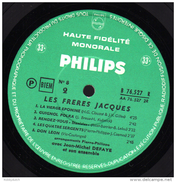 * 25 Cm LP *  LES FRERES JACQUES No 8 (France 1961 EX-!!!) - Humor, Cabaret