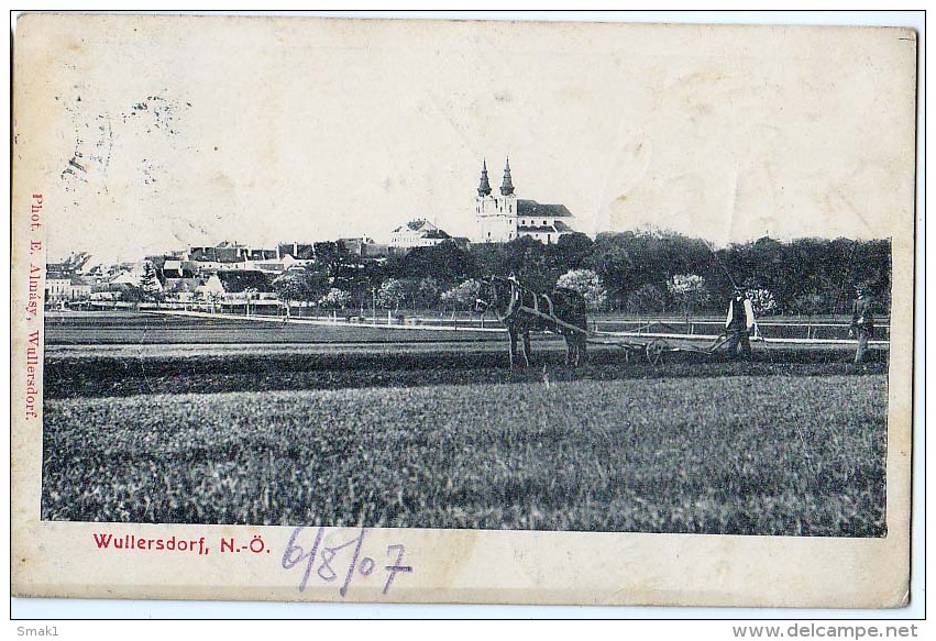 AK NIEDERÖSTERREICH HOLLABRUNN WULLERSDORF PHOT.E.ALMASY, OLD POSTCARD 1907 - Hollabrunn