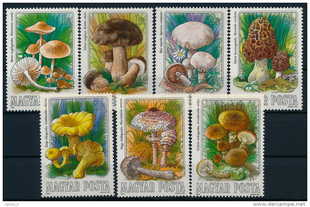 Hungary Ungarn Mushrooms Pilze Set (7) °BM0480 MNH - Pilze