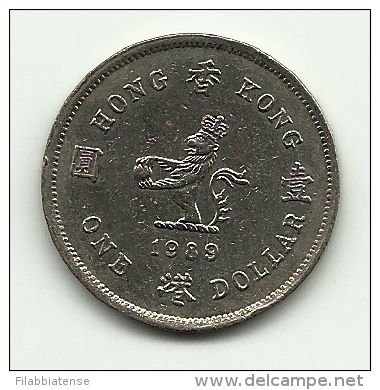 1989 - Hong Kong 1 Dollar, - Hong Kong