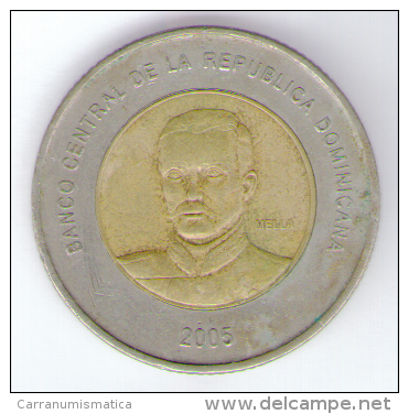 DOMINICANA 10 PESOS 2005 BIMETALLICA - Dominicaanse Republiek