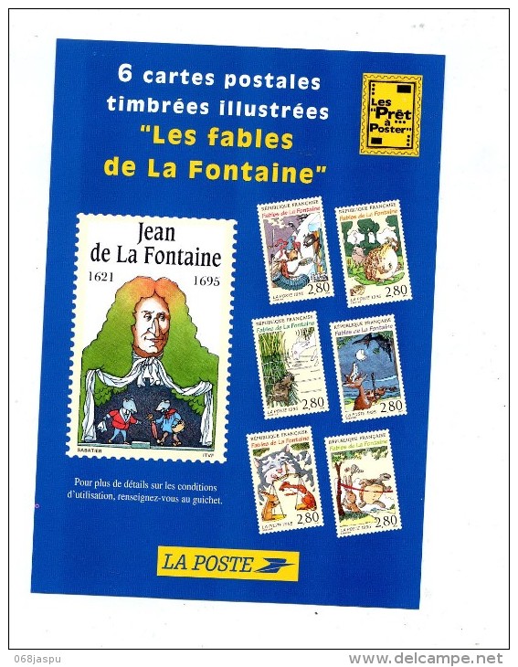 Carton Presentation Vente Carte Fable De La Fontaine Theme Tortue Grenouille  Renard Etc - Documentos Del Correo