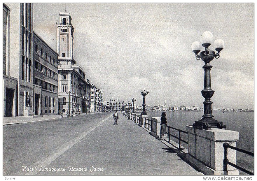 BARI 1953 - LUNGOMARE NAZARIO SAURO - ANIMATA - C545 - Bari