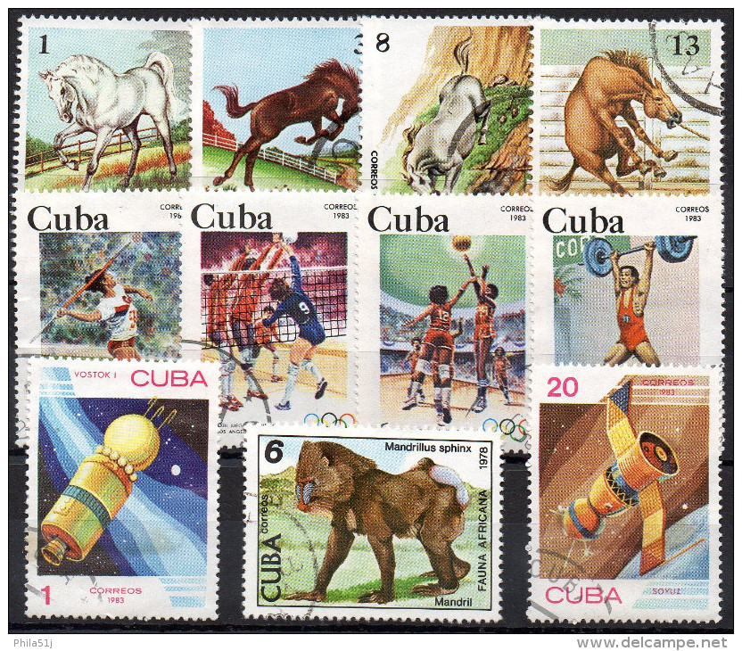 CUBA  N°LOT OBL VOIR SCAN - Verzamelingen & Reeksen