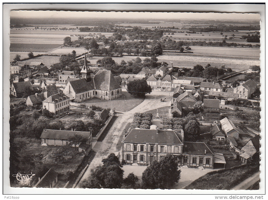 LE FIDELAIRE 27  - Vue Aérienne Du Centre - Jolie CPSM Dentelée Noir Et Blanc GF RARE ? ( 0 Sur Le Site ) - Eure - Autres & Non Classés