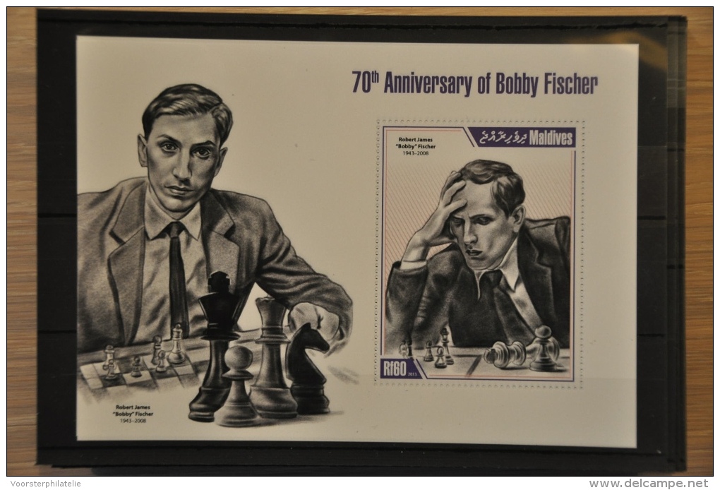 N 025 +MALDIVES 2013 CHESS BOBBY FISCHER MNH NEUF ** - Maldives (1965-...)