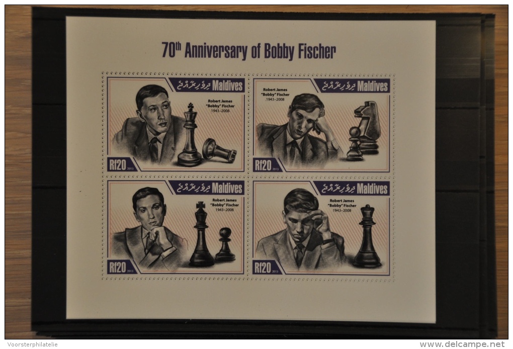 N 026 +MALDIVES 2013 CHESS BOBBY FISCHER MNH NEUF ** - Maldives (1965-...)