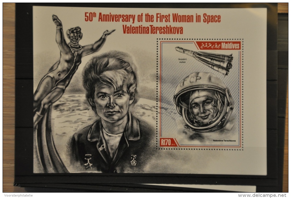 N 027 +MALDIVES 2013 VALENTINA TERESHKOVA SPACE MNH NEUF ** - Maldiven (1965-...)