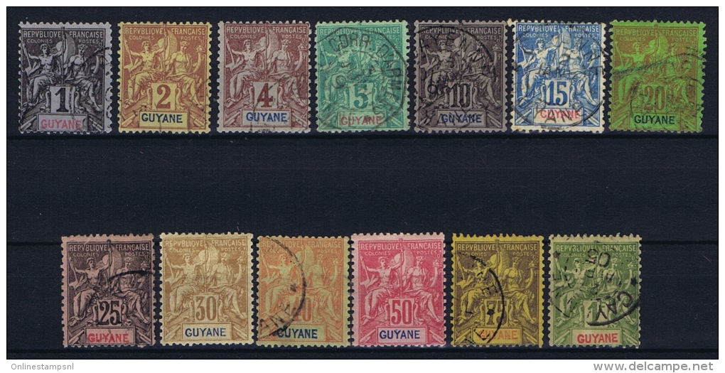 Guyane: Yv Nr 30 - 42 MH/* And Used - Unused Stamps