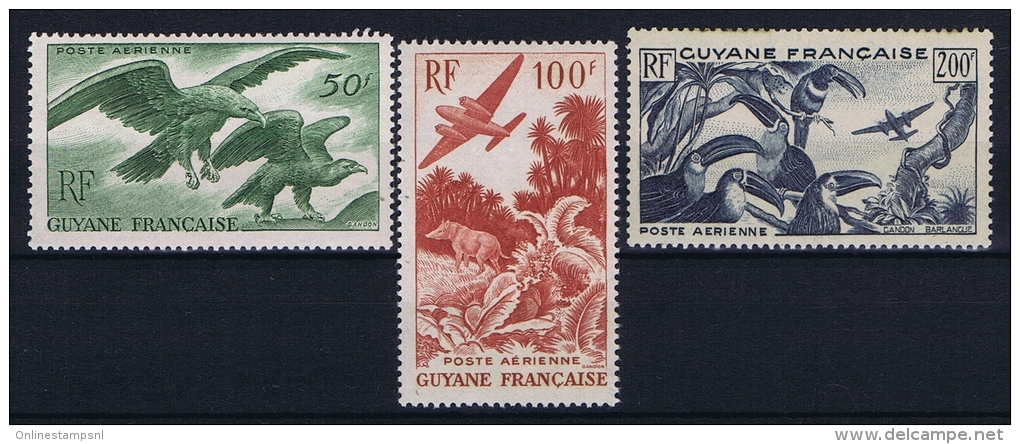 Guyane: Yv Nr Ae 35 - 37 MH/* ,  35+36 = MNH/**, 37 = MH/* - Unused Stamps