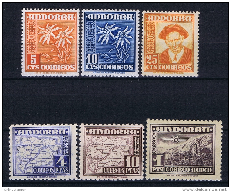 Andora Spanish, 1951, Mi 53 - 58  MNH/**, - Ungebraucht