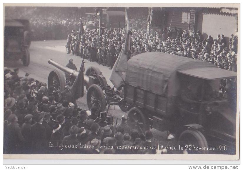 BRUXELLES ENTREE DES SOUVERAINS ET DE L´ARMEE 22 NOVEMBRE 1918 - Fêtes, événements