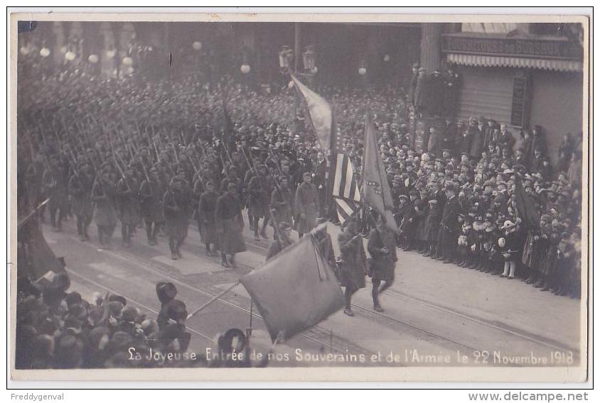 BRUXELLES ENTREE DES SOUVERAINS ET DE L´ARMEE 22 NOVEMBRE 1918 - Fêtes, événements