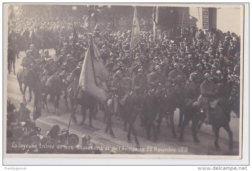 BRUXELLES ENTREE DES SOUVERAINS ET DE L´ARMEE 22 NOVEMBRE 1918 - Feesten En Evenementen