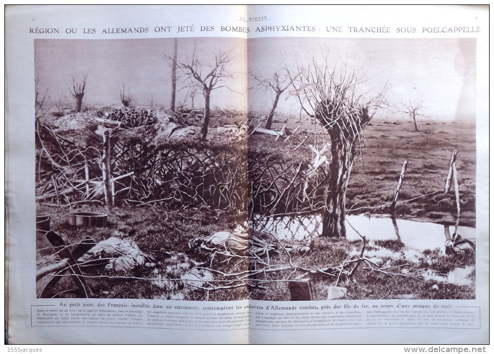 LE MIROIR N° 76 / 09-05-1915 GOURAUD VAUQUOIS POINCARÉ DRAGON YPRES CANON DE 75 TRENTIN CUIRASSÉV DARDANELLES CARPATHES