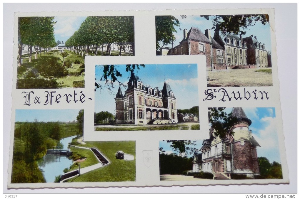 LA FERTE SAINT AUBIN - CPSM 45 - Multivues.Le Jardin; Le Château; Le Cosson; La Grisonnière; Château De Chevaux. - La Ferte Saint Aubin