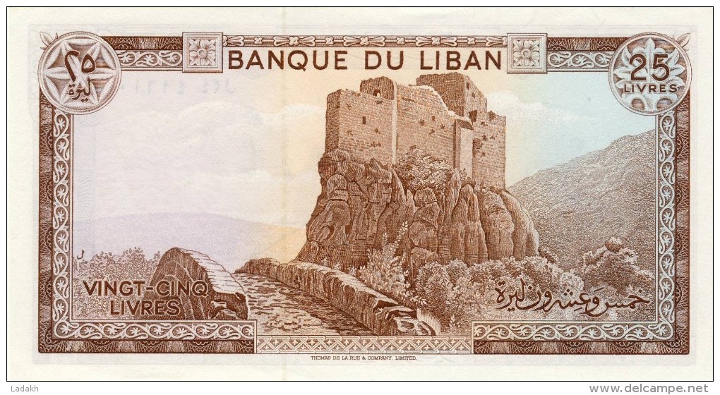 BILLET # LIBAN  # 25 LIVRES # 1964/83 # PICK 64 # NEUF # - Liban