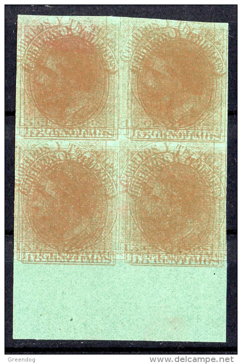Maculatura Printer Error    Edifil 210    Bl4  15 Cts . 1879  Alfonso XII - Ungebraucht