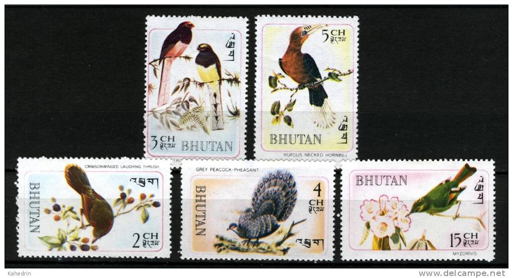 Bhutan 1968, Birds *, MLH (not Complete) - Bhutan