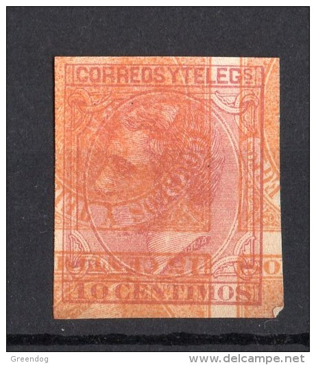 Maculatura Printer Error    Edifil 202 Sobre Edifil 210  /1982 15 Cts . 1879  Alfonso XII - Ungebraucht