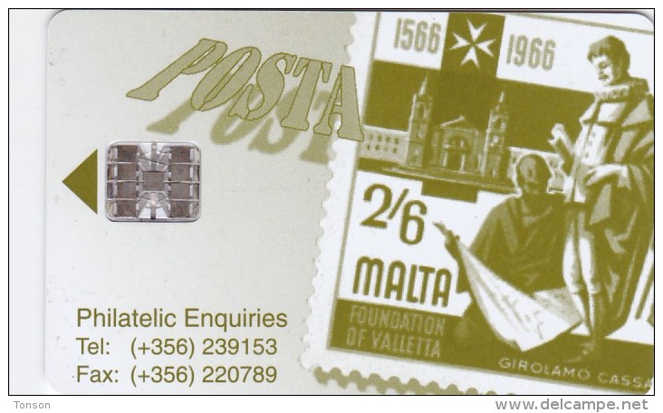 Malta, 042, Posta, Stamp On Card, 2 Scans. - Malta