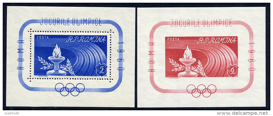 ROMANIA 1960 Olympic Games Blocks MNH/**.  Michel Blocks 46-47 - Hojas Bloque